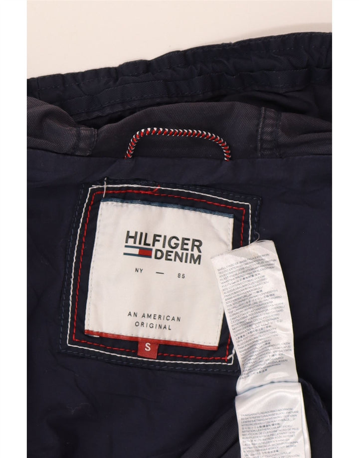 TOMMY HILFIGER Dame Oversized hættejakke UK 10 Small Navy Blue