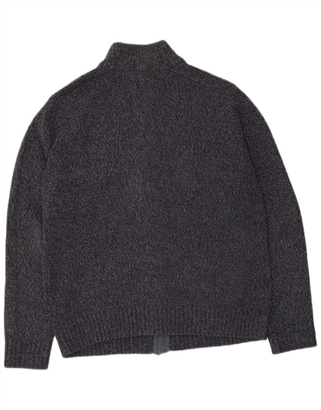 MARKS & SPENCER Herre Regular Fit Cardigan Sweater Stor Marineblå Flecked