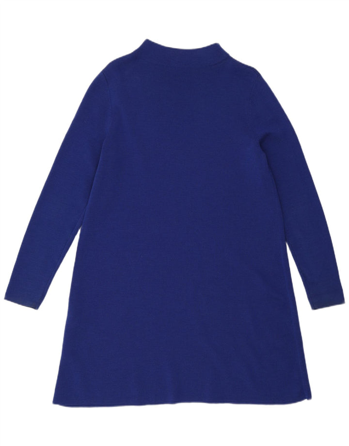Cos Dame Jumper Dress UK 10 Small Blue Wool