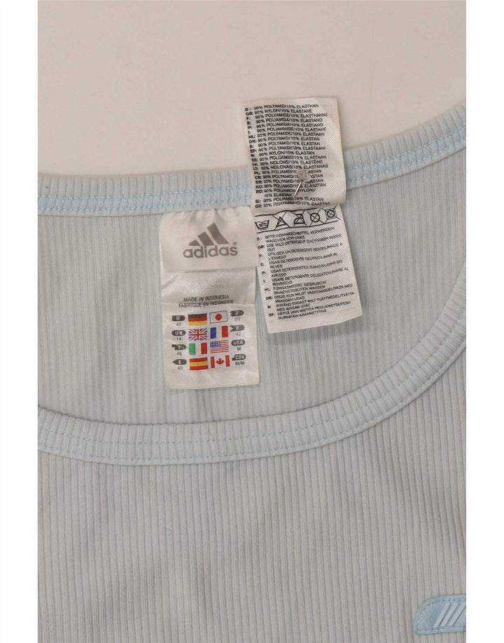Adidas Dame Vest Top UK 14 Medium Blue Nylon