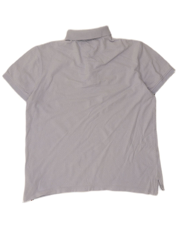 Tommy Hilfiger Herre poloshirt Medium blå plettet bomuld