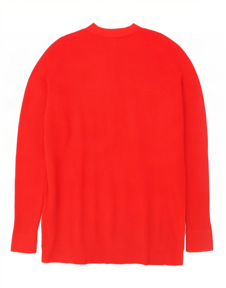 Marks & Spencer Dame Oversized V-hals sweater UK 10 Small Red