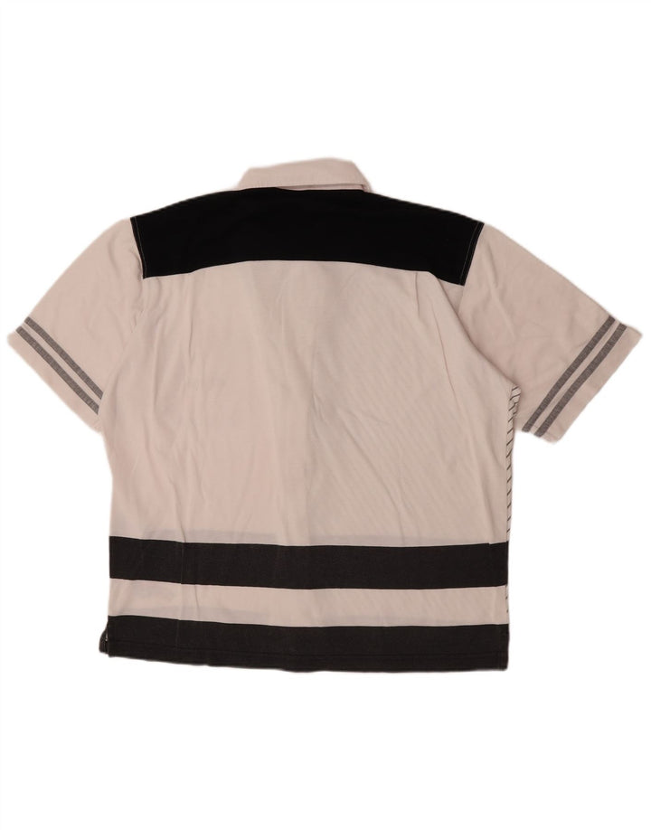 Lotto Herre Kortærmet Loose Fit Skjorte Lille hvid Colourblock Polyester