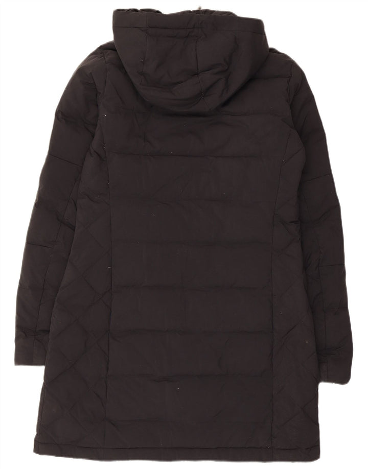 Columbia Dame Hætte Polstret Frakke UK 12 Medium Sort Nylon