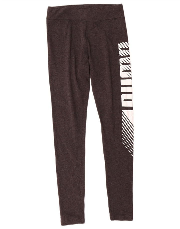 Puma Grafiske Leggings til kvinder UK 10 Små Grå Bomuld
