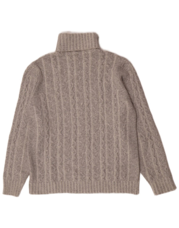 Vintage Dame rullehals sweater UK 18 XL grå uld