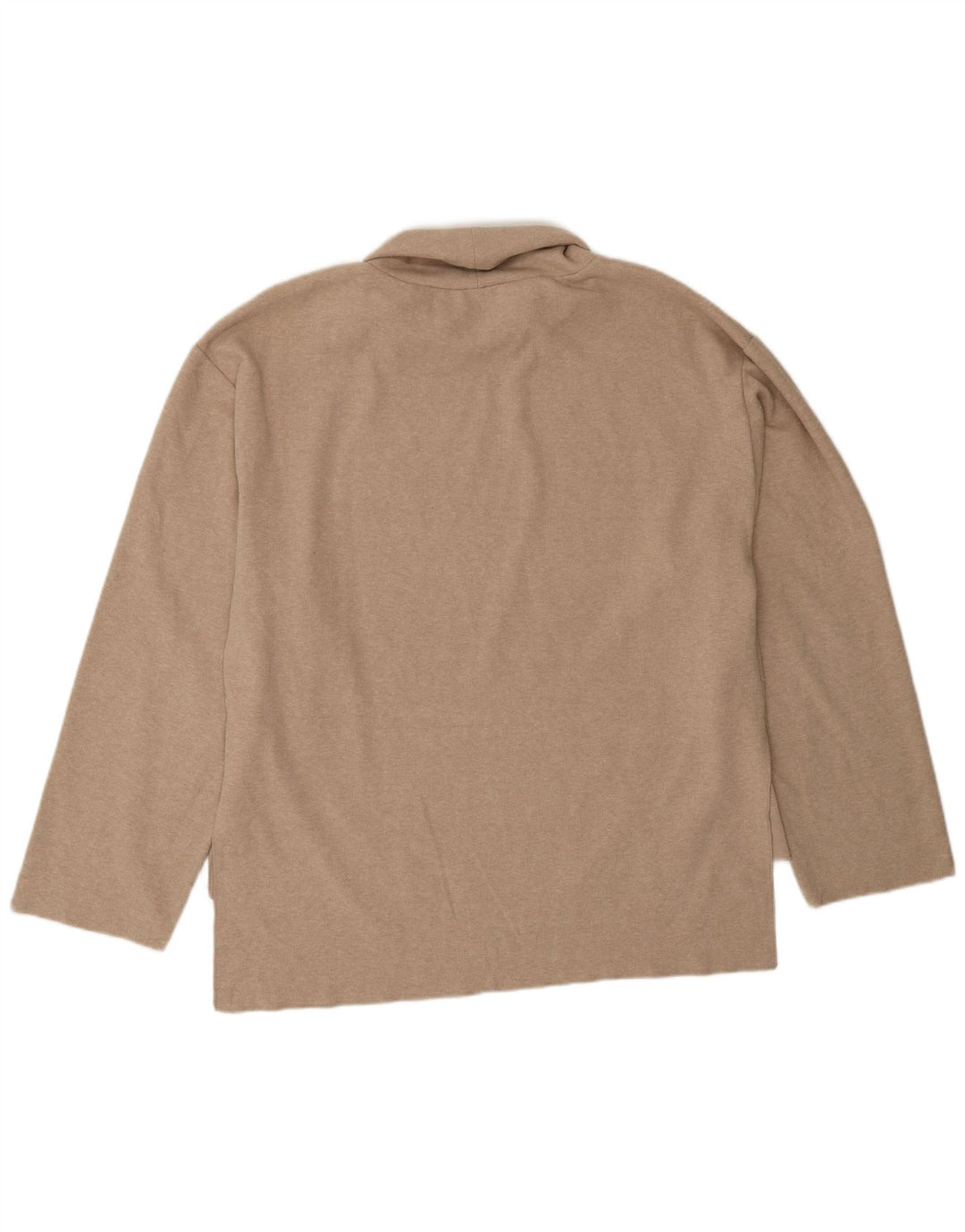 Zara Dame Roll Neck Jumper Sweater UK 16 Large Beige Polyester