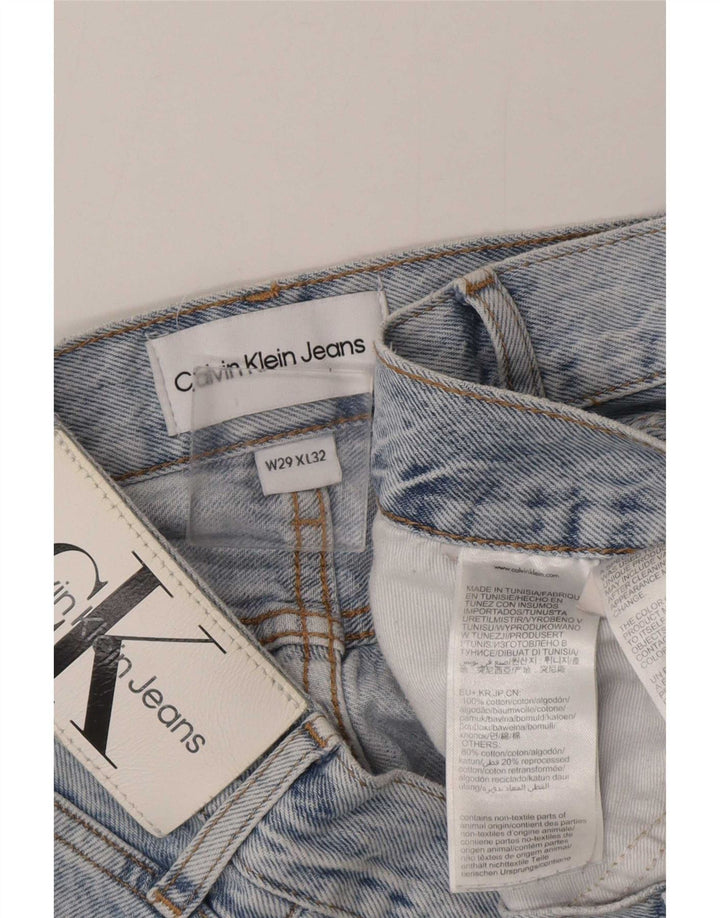 Calvin Klein Straight Jeans til mænd W29 L32 Blå Bomuld