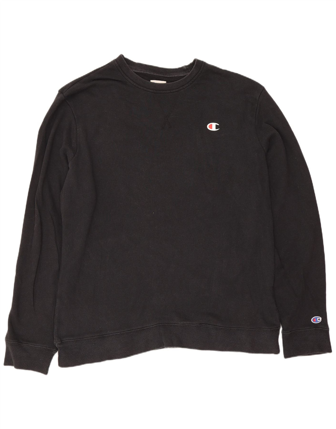 Champion Herre Sweatshirt Jumper Large Sort Bomuld