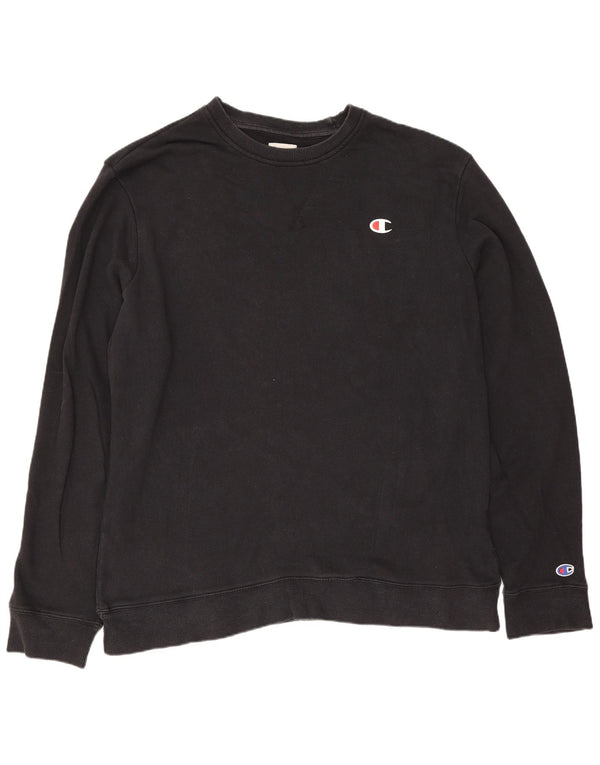 Champion Herre Sweatshirt Jumper Large Sort Bomuld