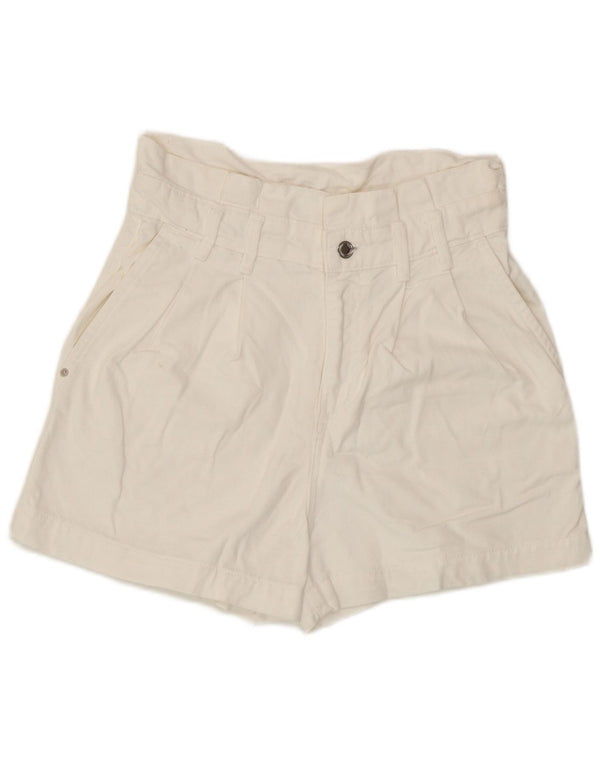 Zara denimshorts med høj talje til kvinder EU 36 XS W26 Hvid bomuld