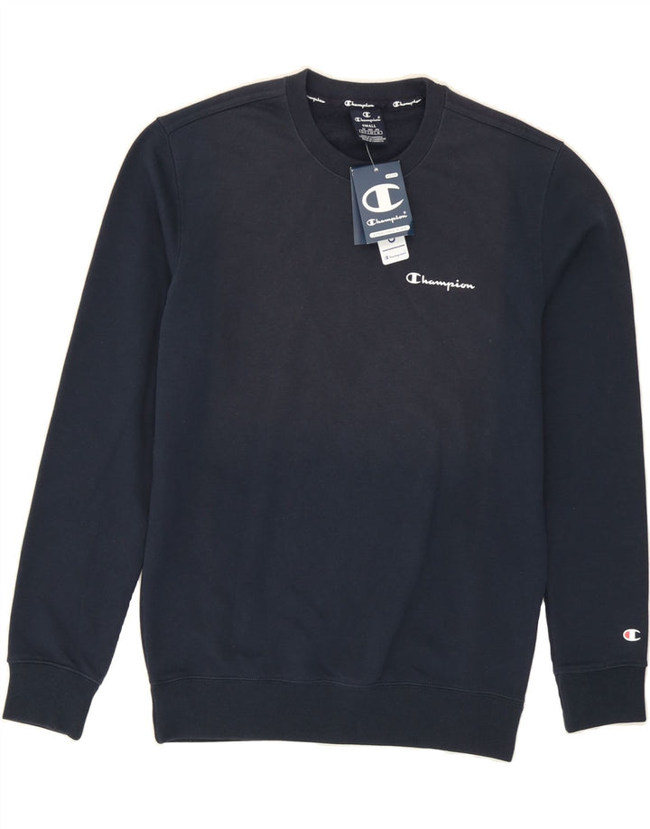 CHAMPION Mens Sweatshirt Jumper Small Navy Blue Vintage Champion and Second-Hand Champion from Messina Hembry 