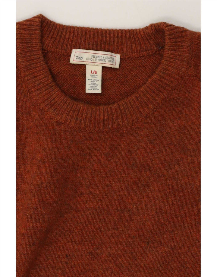 Gap Herre Crew Neck Jumper Sweater Stor brun lammeuld