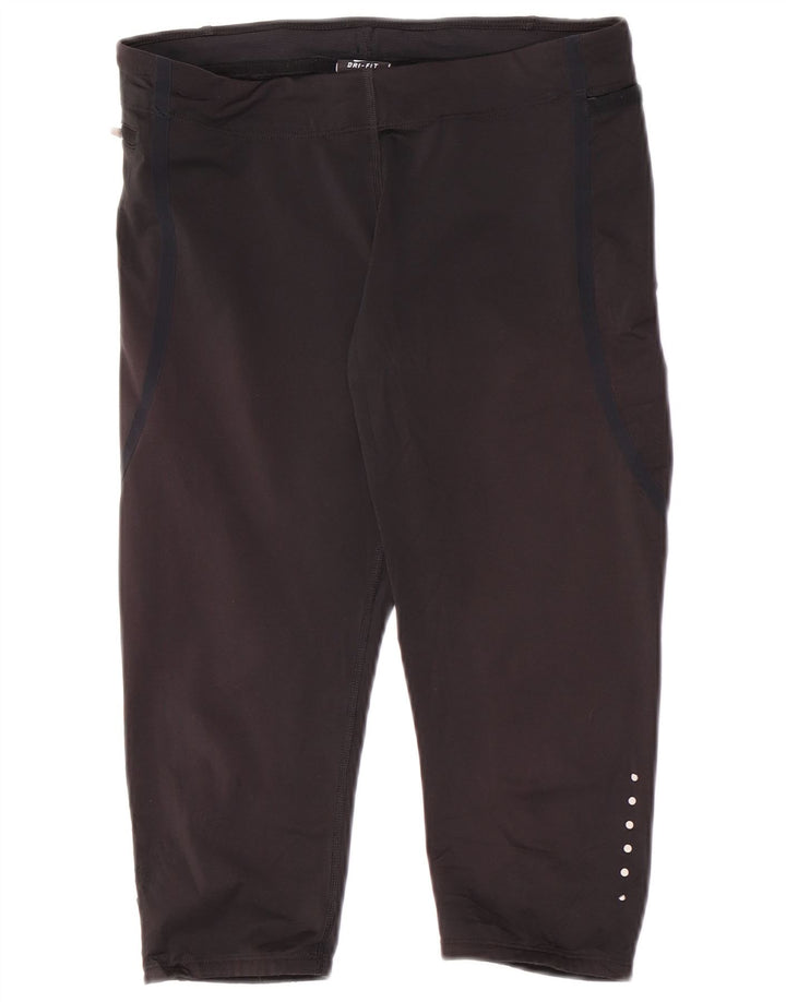 Nike Dame Capri Leggings UK 8 Small Black