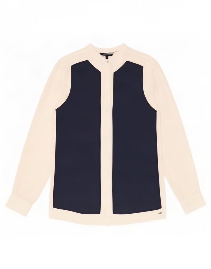 Tommy Hilfiger skjortebluse til kvinder US 6 Medium White Colourblock