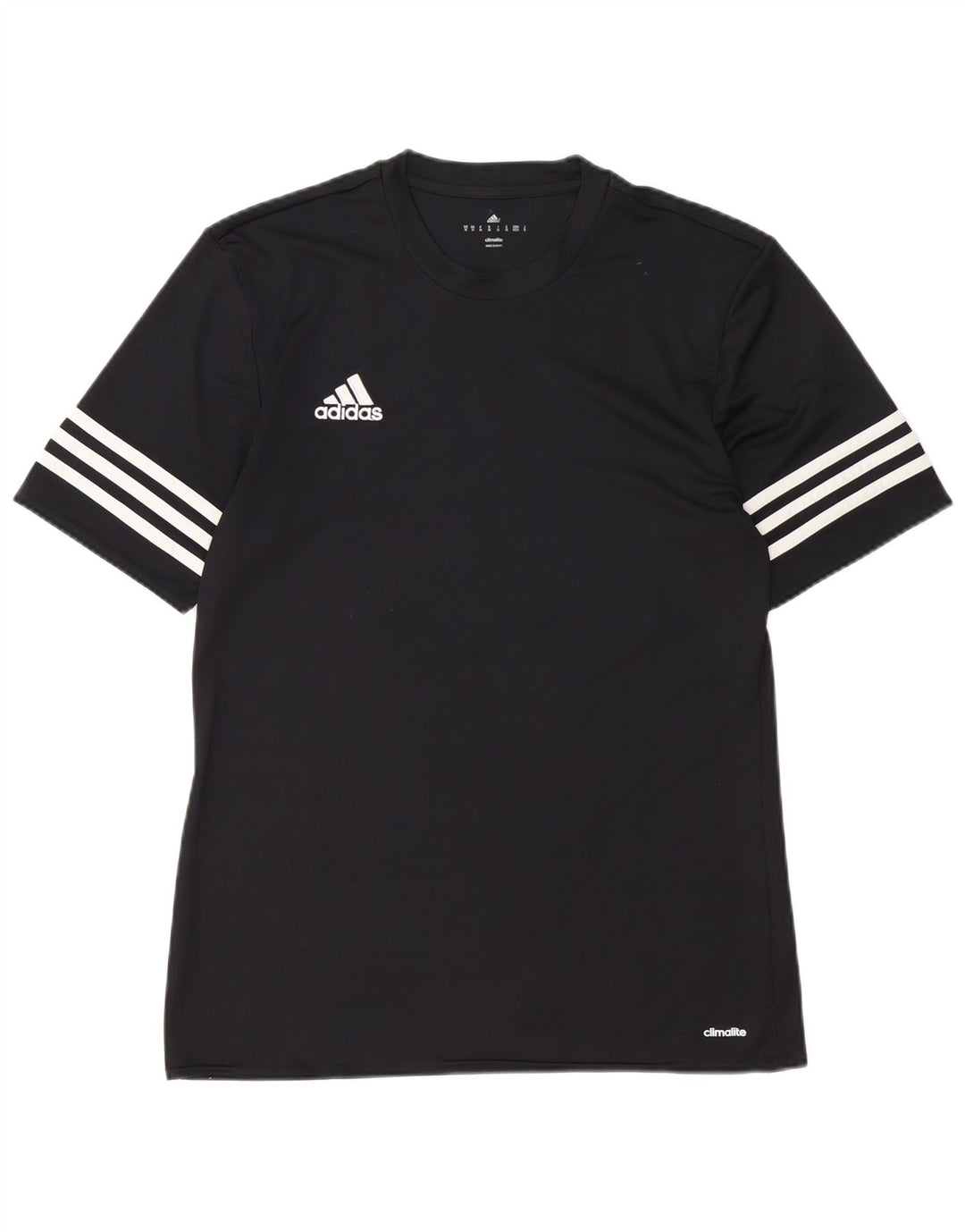 Adidas Herre Climalite T-Shirt Top Medium Sort Polyester