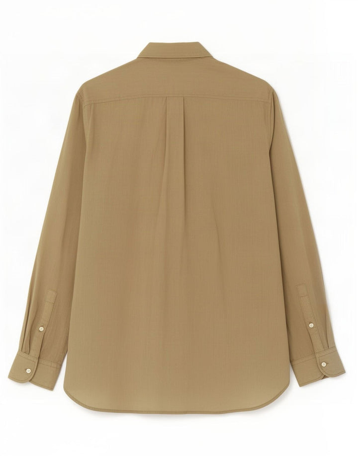 Gap Womens Longline Shirt UK 14 Medium Khaki Ramie