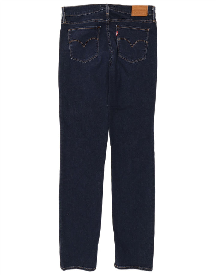 LEVI'S Dame 712 Slim Jeans W30 L34 Marineblå Bomuld