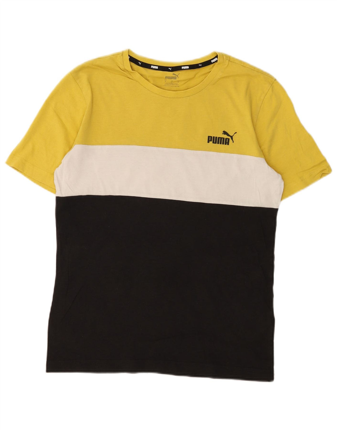 Puma Herre T-shirt Top Lille flerfarvet Colourblock Bomuld