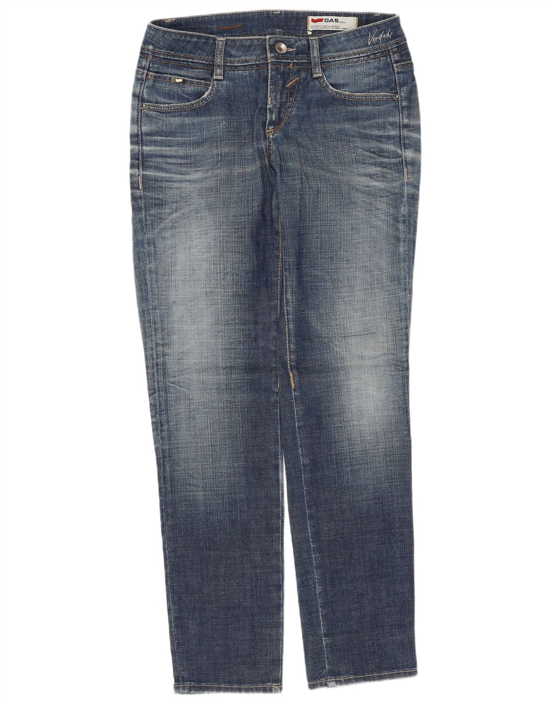 Gas Dame Slim Jeans W28 L29 Blå Bomuld