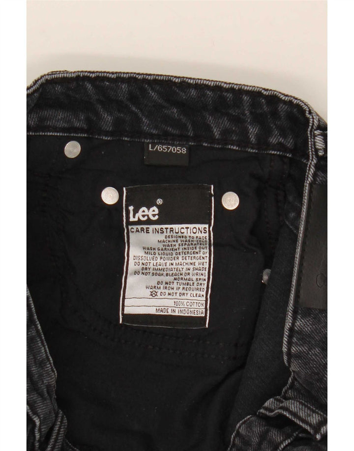 Lee Womens Distressed Tapered Jeans Large W28 L27 Black Bomuld