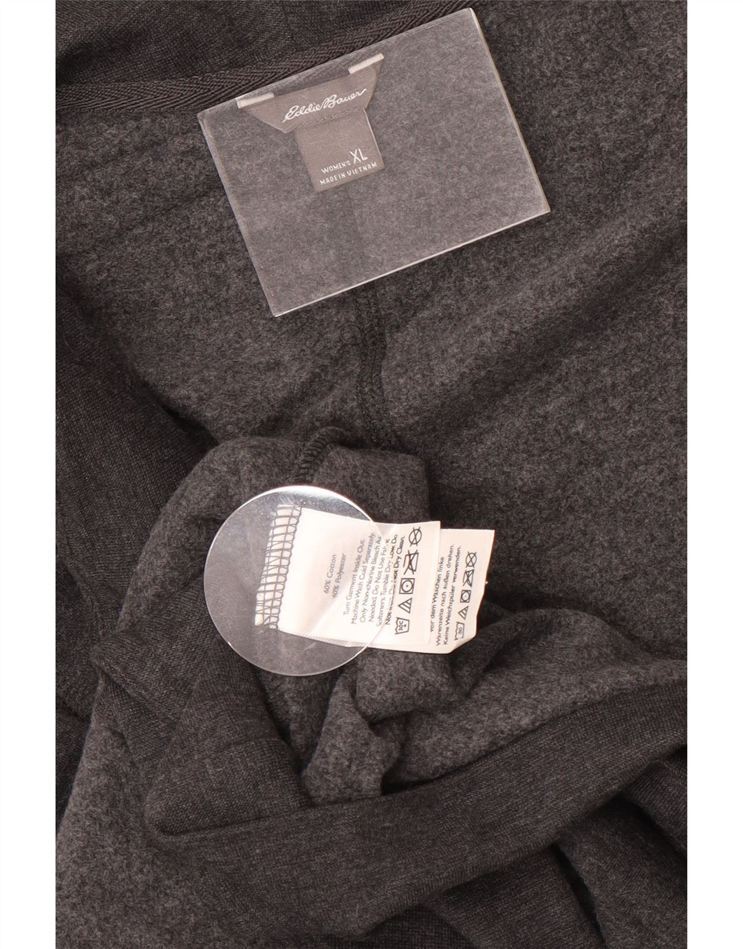 Eddie Bauer Dame Oversized Longline Åben Cardigan Sweater UK 18 XL Grå