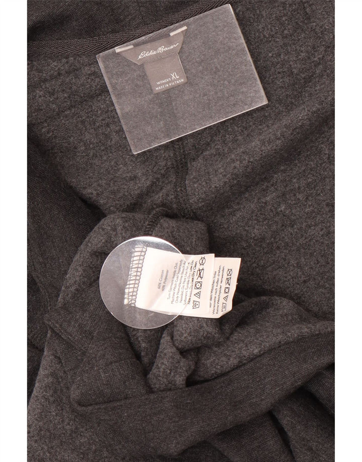 Eddie Bauer Dame Oversized Longline Åben Cardigan Sweater UK 18 XL Grå