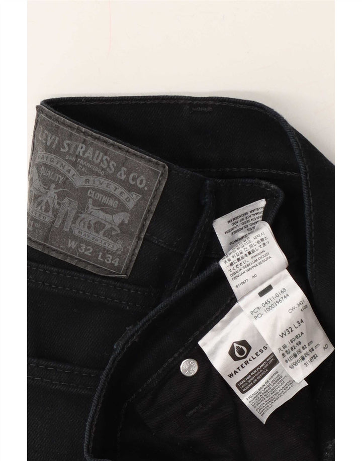 Levi's Herre 511 Slim Jeans W32 L34 Sort Bomuld