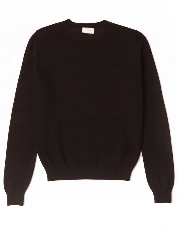 Zara Mens Crew Neck Jumper Sweater Small Black Viscose