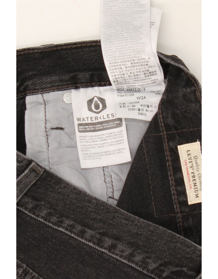 LEVI'S Womens 501 Denim Shorts W24 XS Black Cotton Vintage Levi's and Second-Hand Levi's from Messina Hembry 