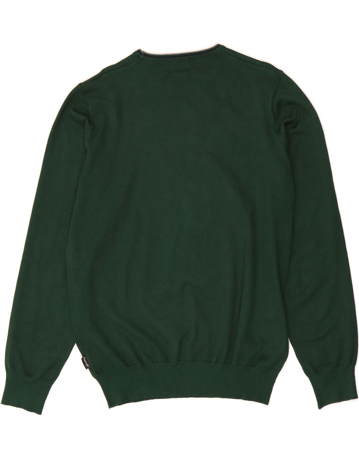 COVERI Mens Crew Neck Jumper Sweater XL Green Viscose Vintage Coveri and Second-Hand Coveri from Messina Hembry 