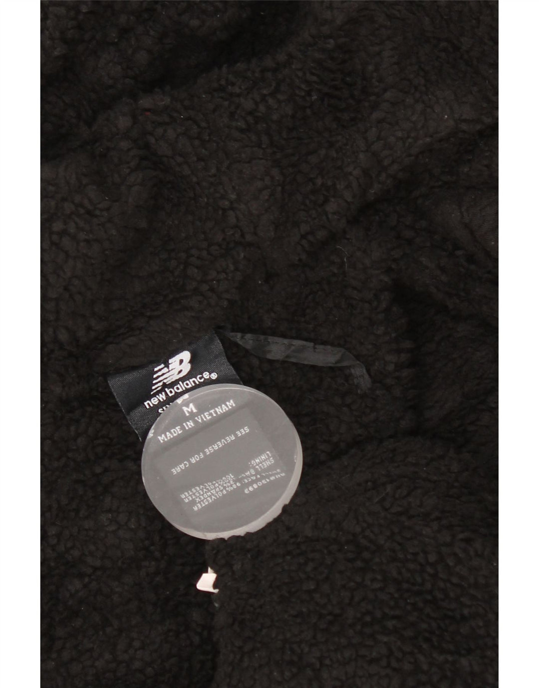 New Balance Herre Sherpa Zip Hoodie Sweater Medium Sort Polyester