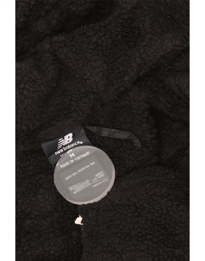 New Balance Herre Sherpa Zip Hoodie Sweater Medium Sort Polyester