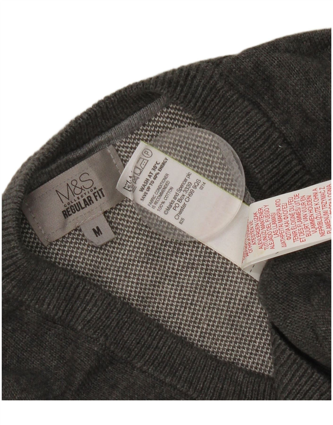 Marks & Spencer Herre Regular Fit Vest Tank Top Medium Grey Bomuld