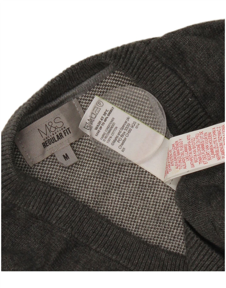 Marks & Spencer Herre Regular Fit Vest Tank Top Medium Grey Bomuld