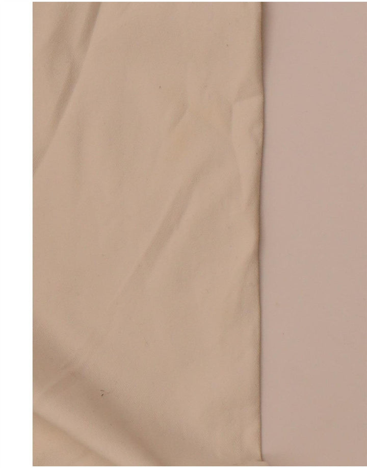 BENETTON Lige Chinobukser til kvinder UK 10 Small W28 L28 White Bomuld