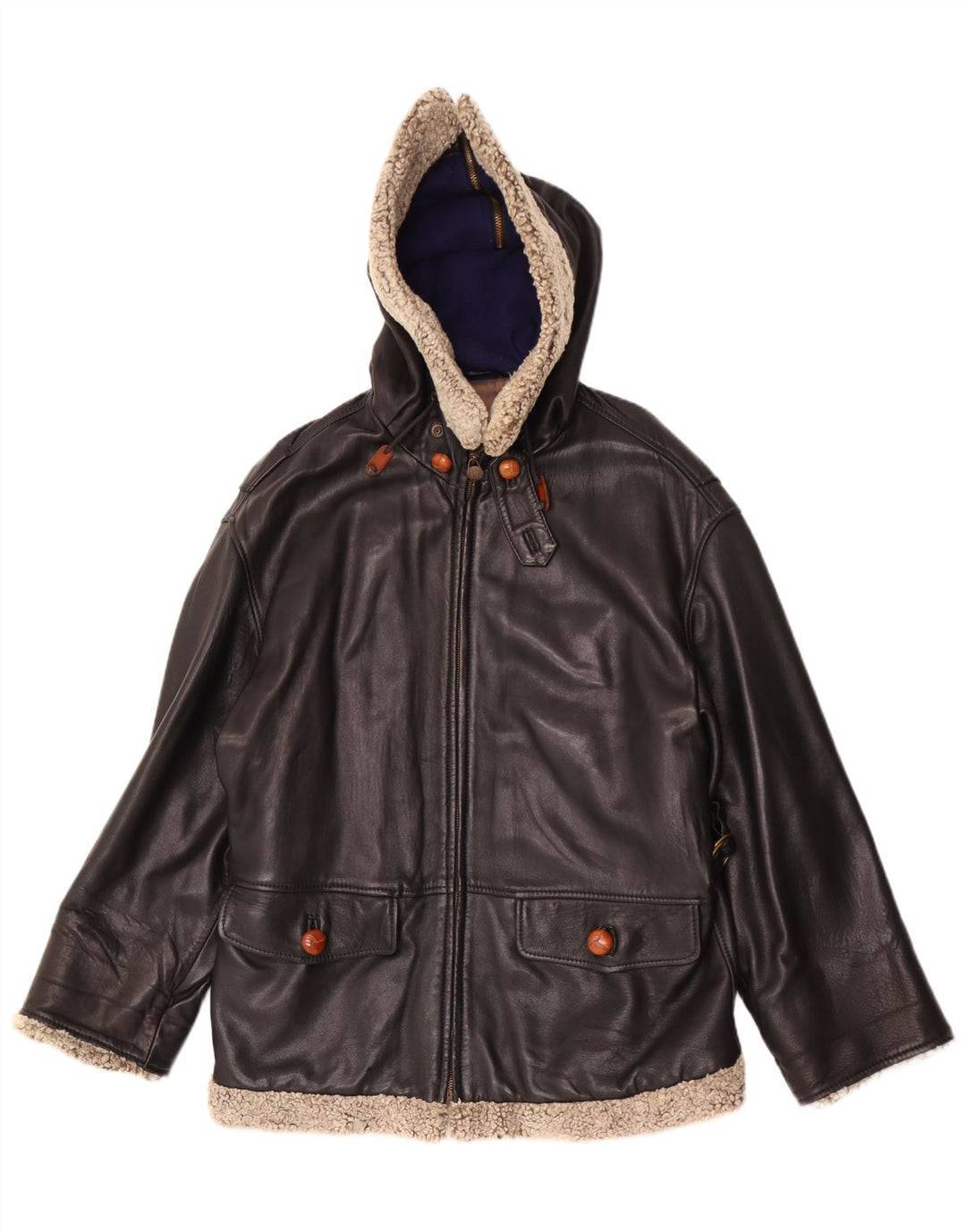 Henry Cottons Dame Hætte Oversized Jakke IT 42 Medium Sort