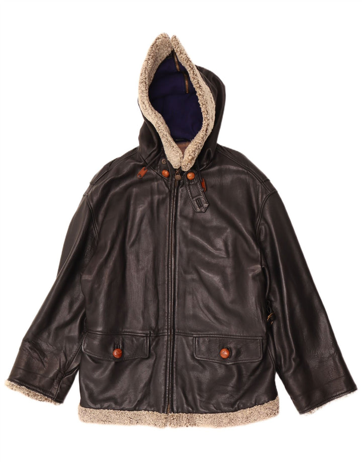 Henry Cottons Dame Hætte Oversized Jakke IT 42 Medium Sort
