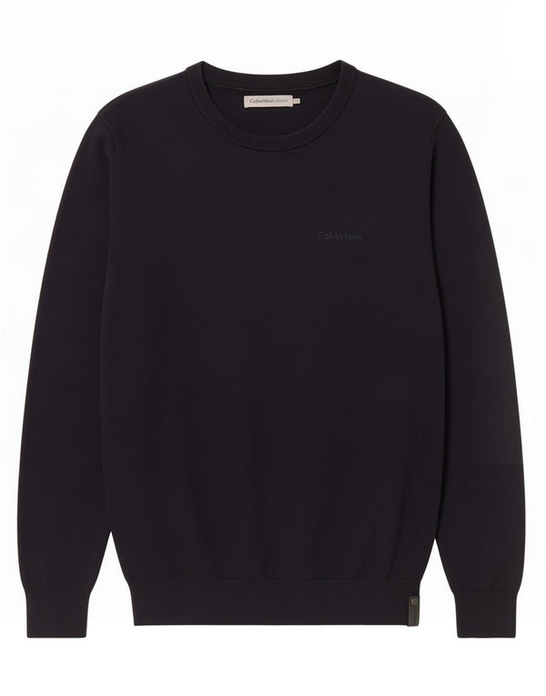 Calvin Klein Jeans Herre Boat Neck Jumper Sweater Medium Navy Blue Bomuld