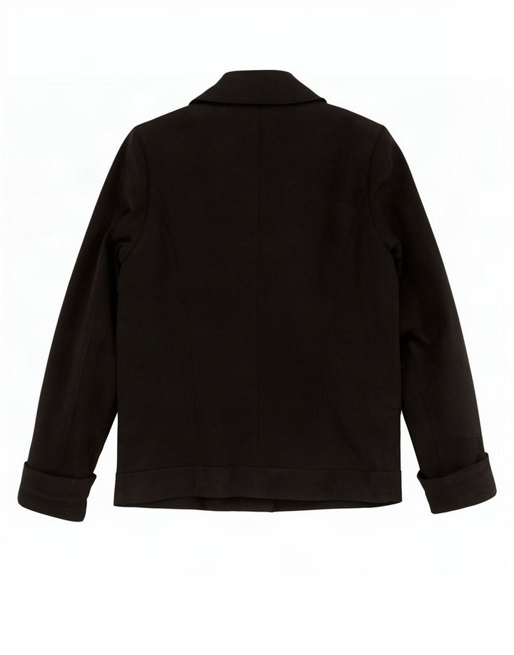 Topshop Dame Double Breasted Blazer Jacket UK 8 Small Black Wool