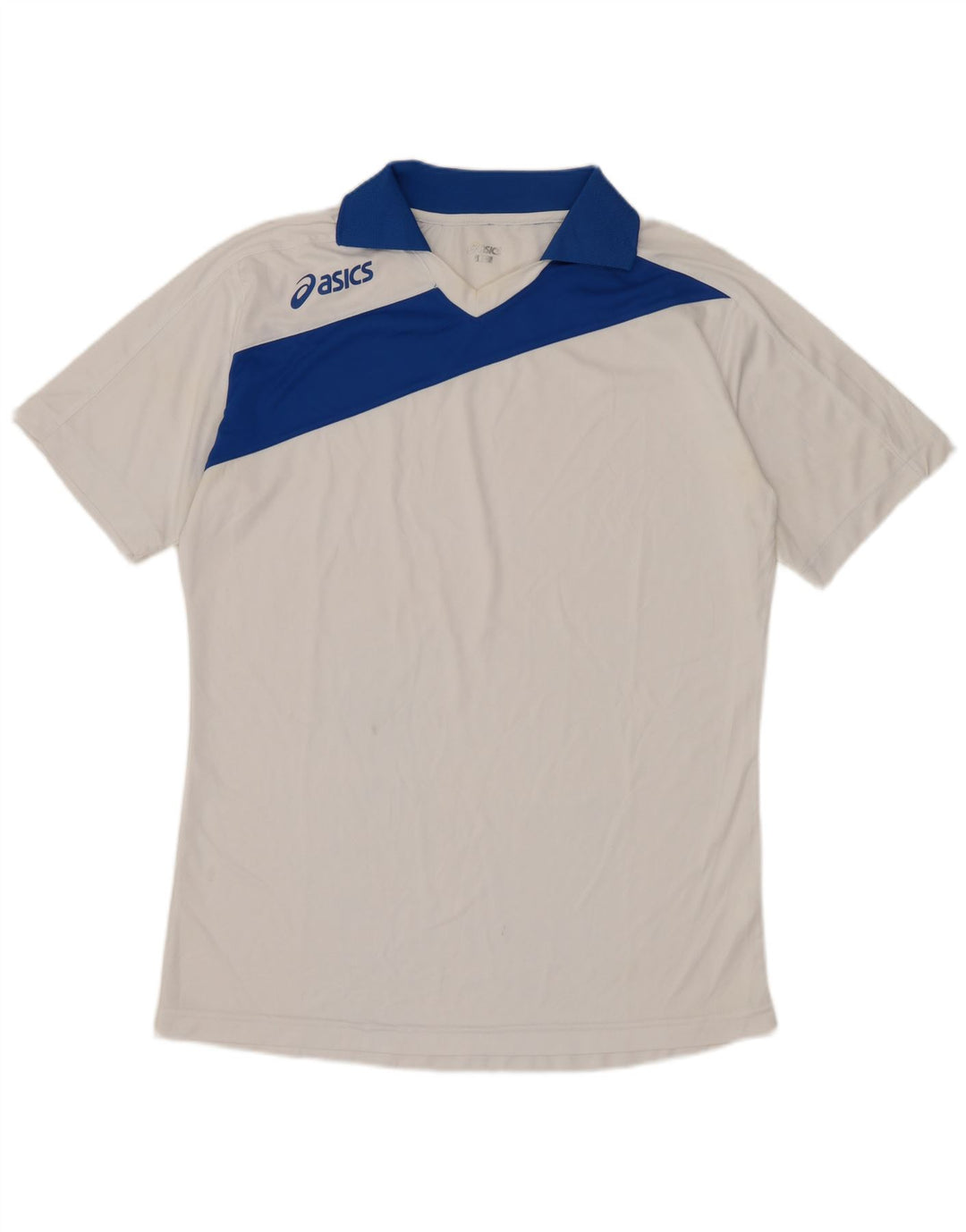 ASICS Poloshirt til mænd Medium White Colourblock Polyester