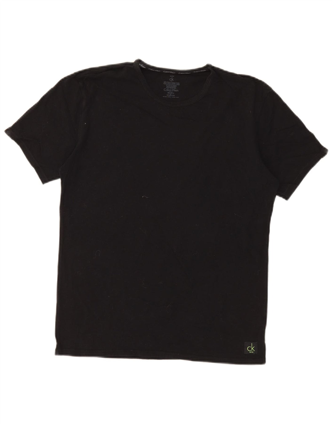 Calvin Klein Herre T-Shirt Top Medium Sort Bomuld