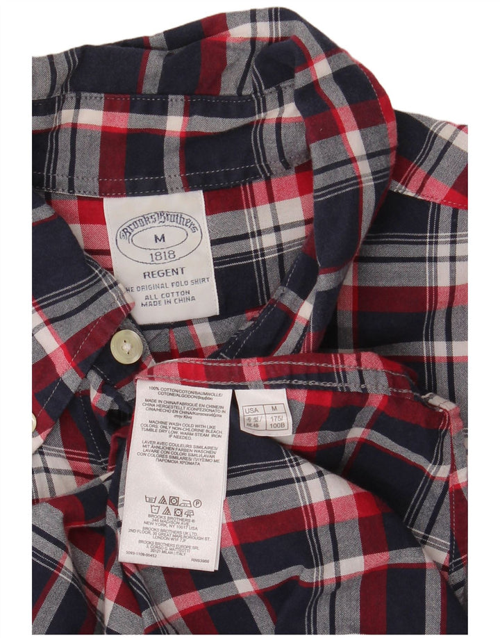 Brooks Brothers Herre Regent kortærmet skjorte medium marineblå ternet