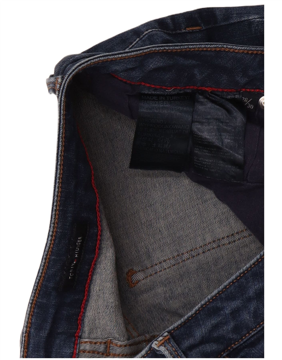 Tommy Hilfiger Dame Skinny Jeans W28 L30 Marineblå Polyester