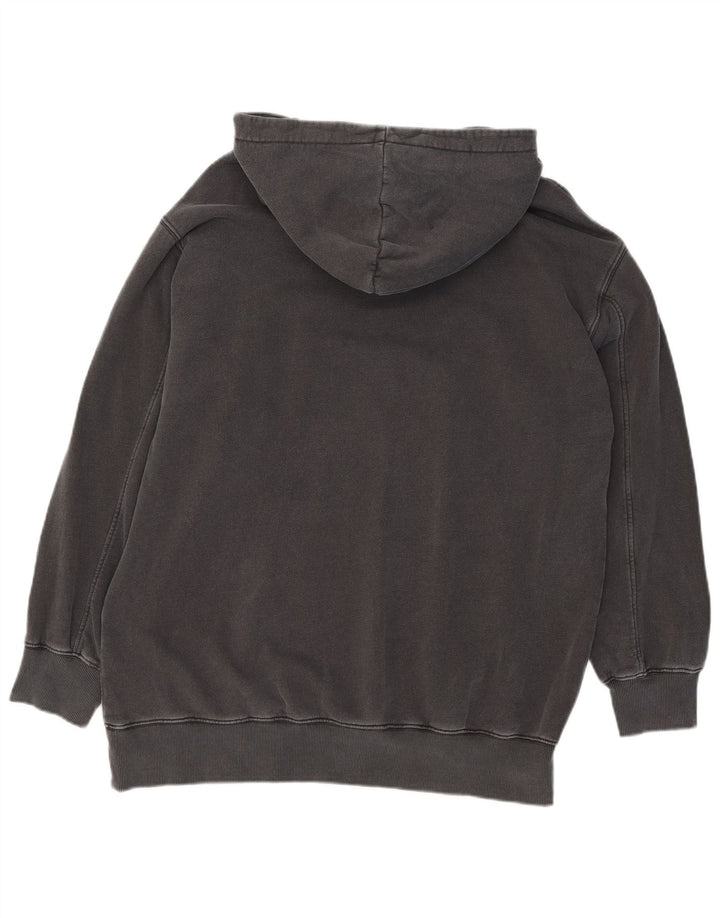 Marks & Spencer Dame Grafisk Oversized Hoodie Jumper UK 14 Medium Sort