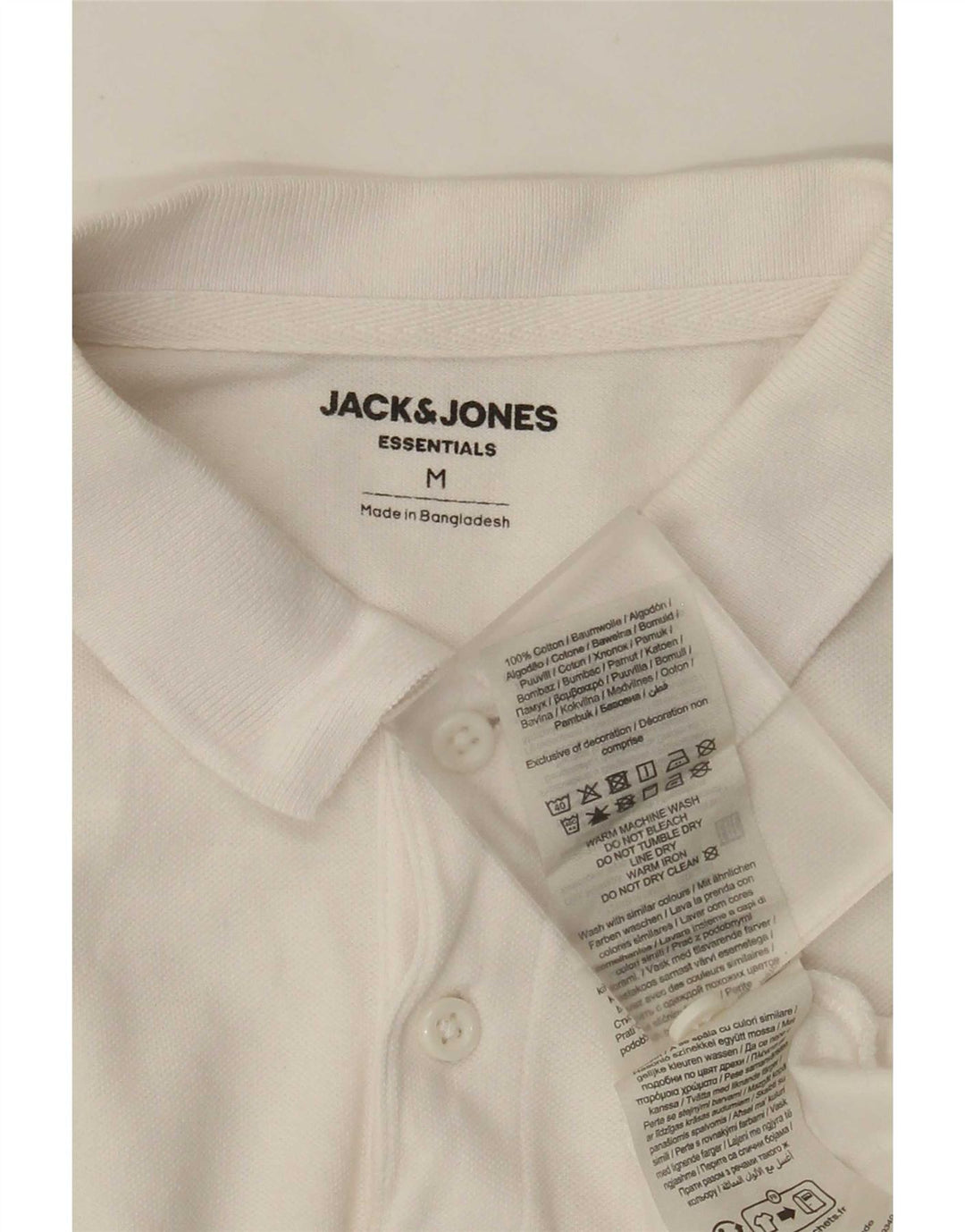 Jack & Jones Herre Regular Fit Polo Shirt Medium White Bomuld