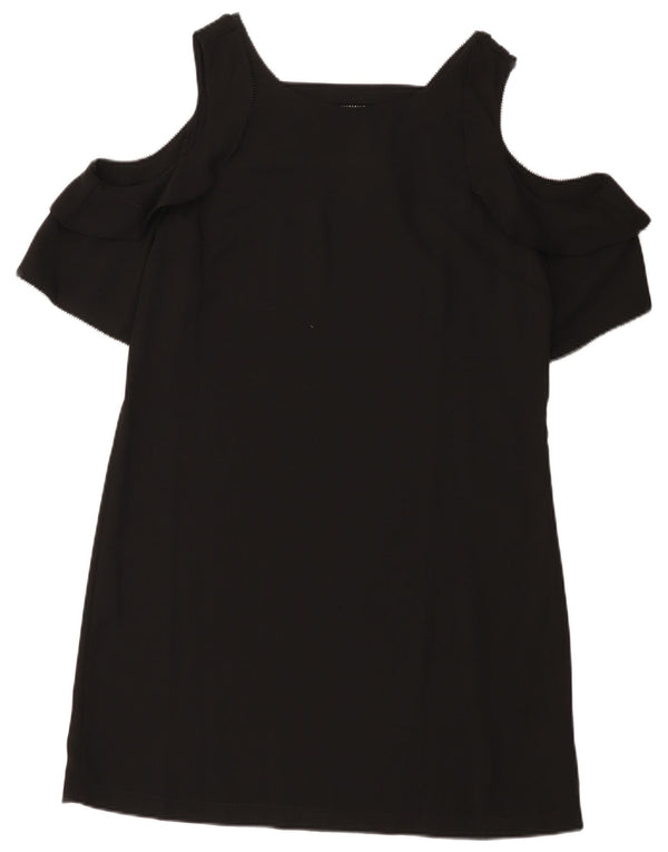 Næste Kvinder Off Shoulder Kjole UK 12 Medium Sort Polyester