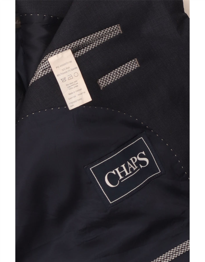 Chaps Herre 2-knaps blazerjakke IT 50 Stor marineblå uld