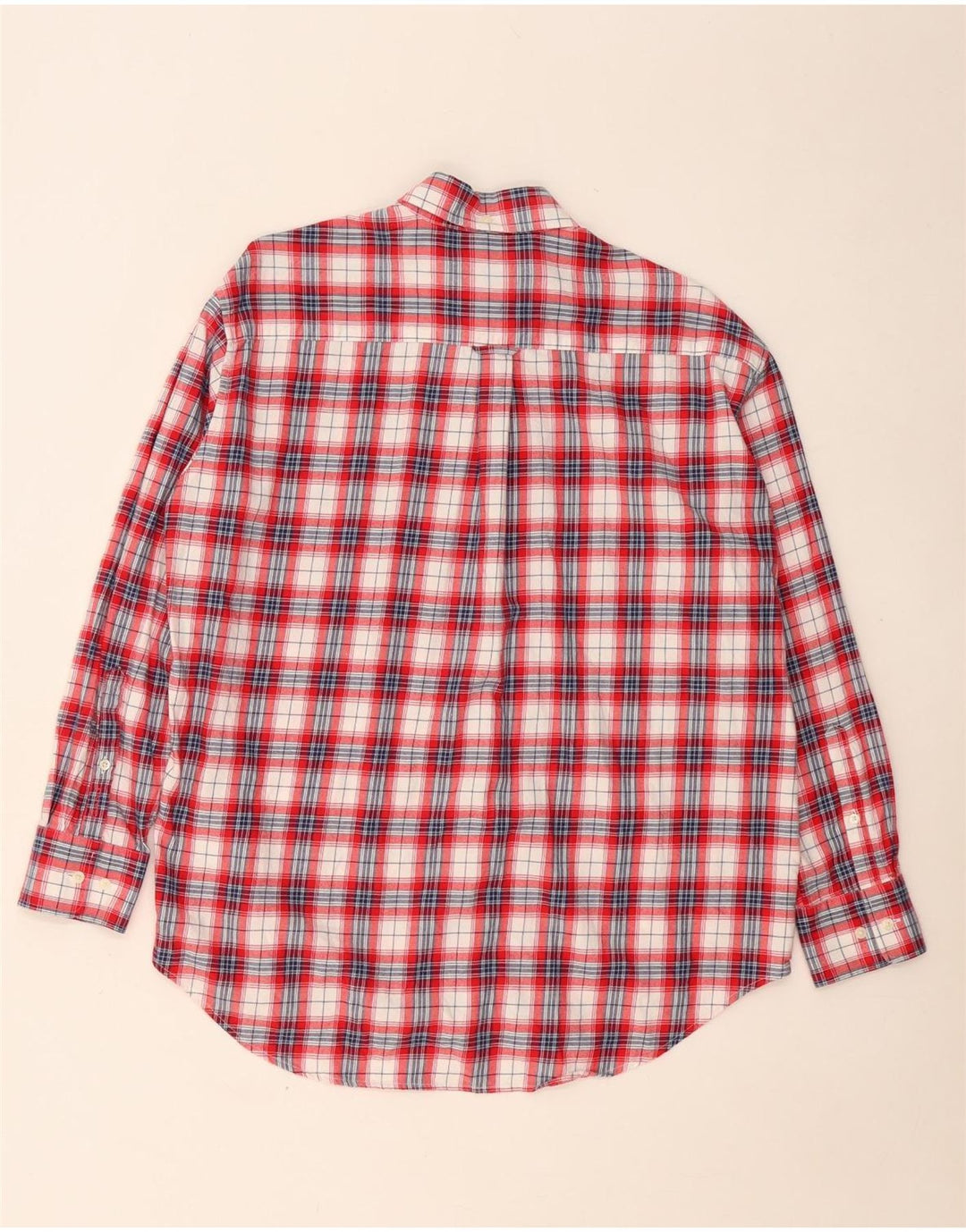 GANT Dame Longline Oversized flannel skjorte UK 8 Lille rød ternet bomuld