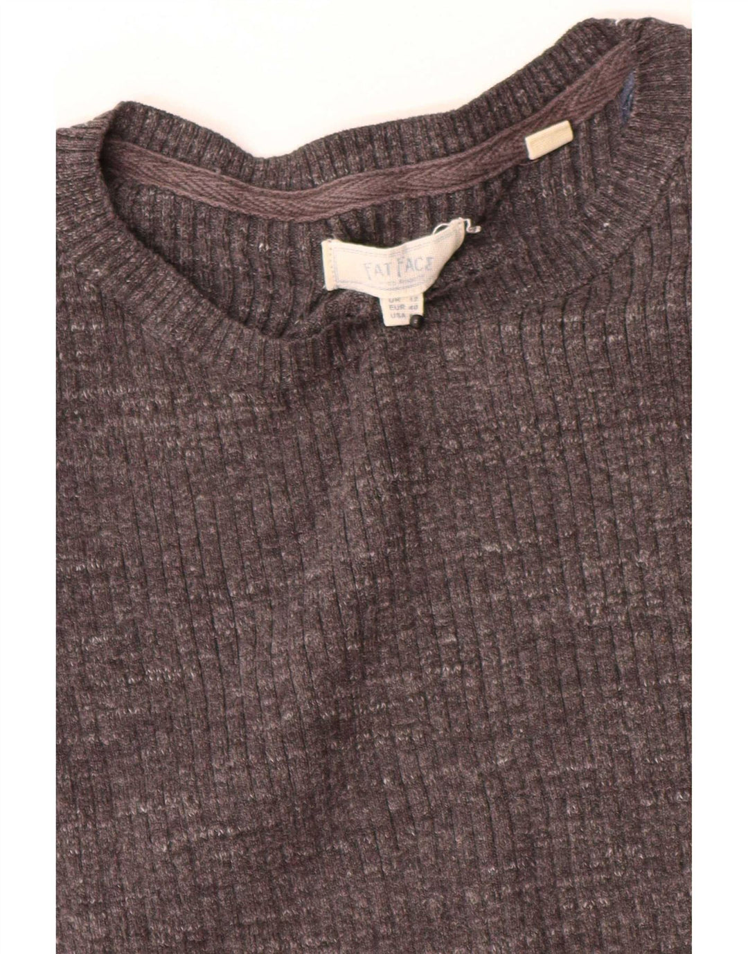 Fat Face Dame Top Langærmet UK 12 Medium Grey Bomuld